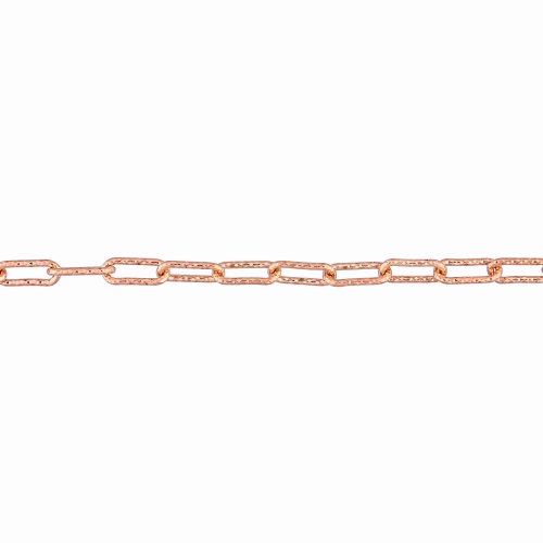 Amour Fancy Paperclip Chain Bracelet Pink Silver