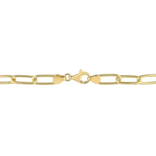 Amour Paperclip Chain Bracelet Yellow Silver