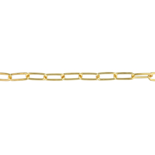 Amour Paperclip Chain Bracelet Yellow Silver