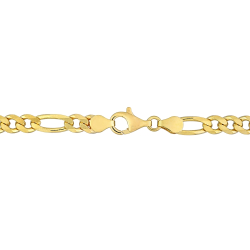 Amour Figaro Chain Bracelet Yellow Silver