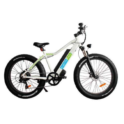 Vélo électrique EM-Mountain – cadre strié solide mais simple, puissant moteur à moyeu arrière de 500 W Bafang et composants haut de gamme, y compris