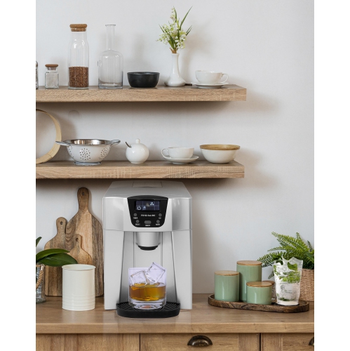 Machine à glaçons Frigidaire compacte et distributeur d'eau - Argent
