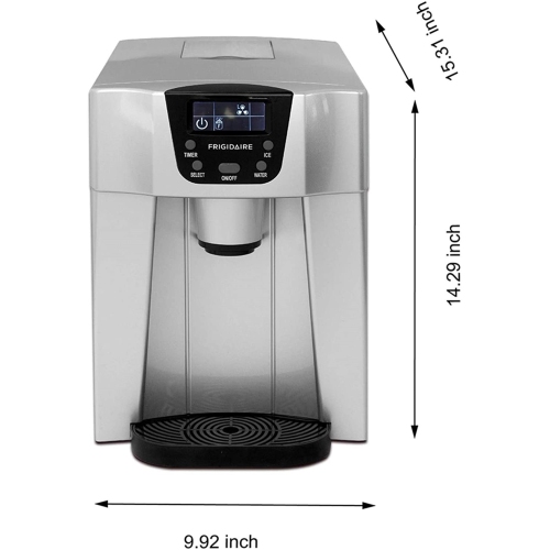 Machine à glaçons Frigidaire compacte et distributeur d'eau - Argent