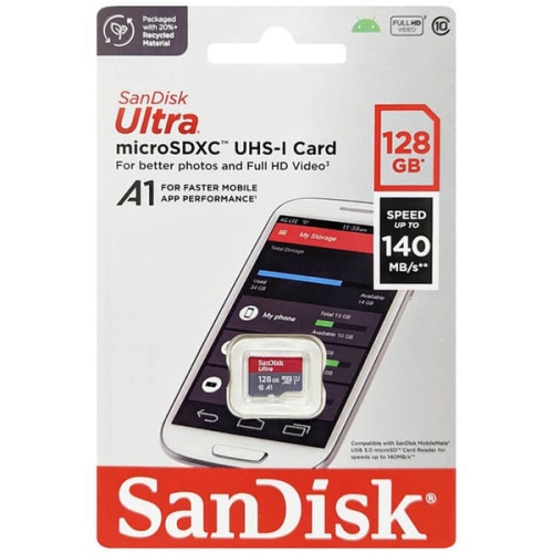 SanDisk Ultra 128GB microSDXC UHS-I Memory Card 140MB/s Micro SD