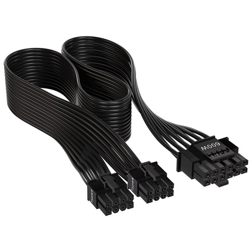 Corsair 600W PCIe 5.0 PSU Power Cable - Black