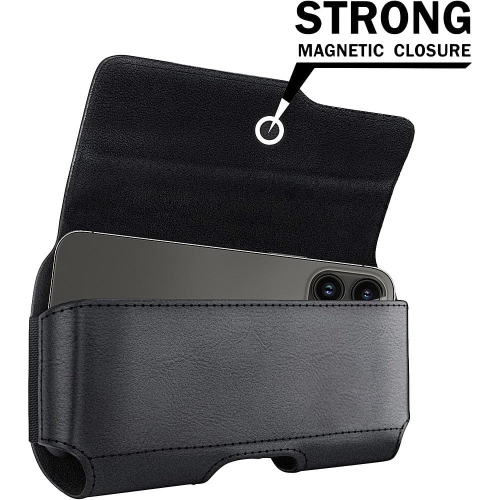 SaharaCase - Holster Case for Apple iPhone 14 Pro Max, iPhone 14 Plus, 13 Pro Max, iPhone 12 Pro Max - Black