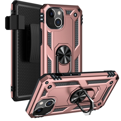SAHARACASE  - Rose Apple Iphone 13 Mini Case - Kickstand Series With Belt Clip In Gold