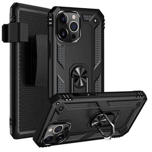 SAHARACASE  - Apple Iphone 13 Pro Max Case - Kickstand Series With Belt Clip In Black