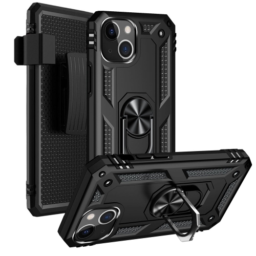 SAHARACASE  - Apple Iphone 13 Mini Case - Kickstand Series With Belt Clip In Black