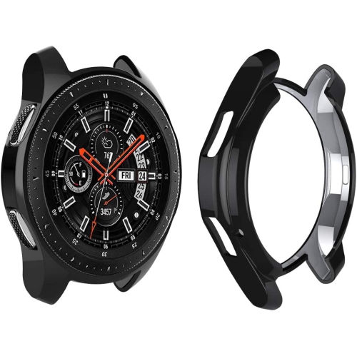 étui Housse de protection robuste avec protecteur d'écran en verre trempé pour Samsung Galaxy Watch 5, 44mm, noir
