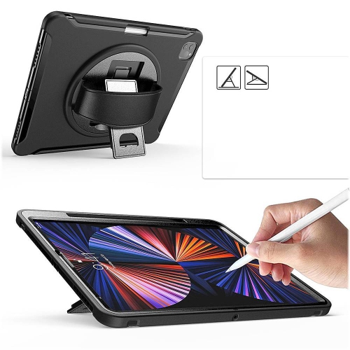 SaharaCase - PROTECTION Hand Strap Series Case for Apple iPad Pro 12.9" - Black