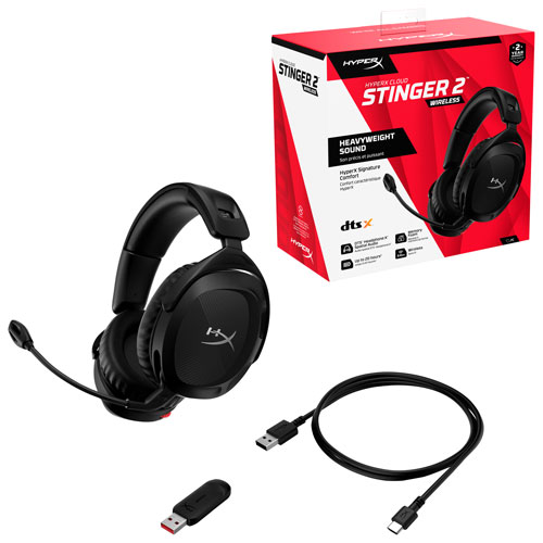 Casque de jeu sans fil Cloud Stinger 2 de HyperX - Noir