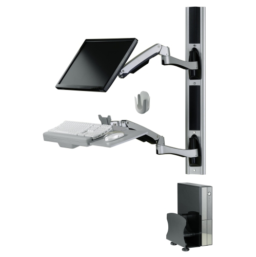 AMER 24" - 32" Sit-Stand Combo Workstation Wall Mount