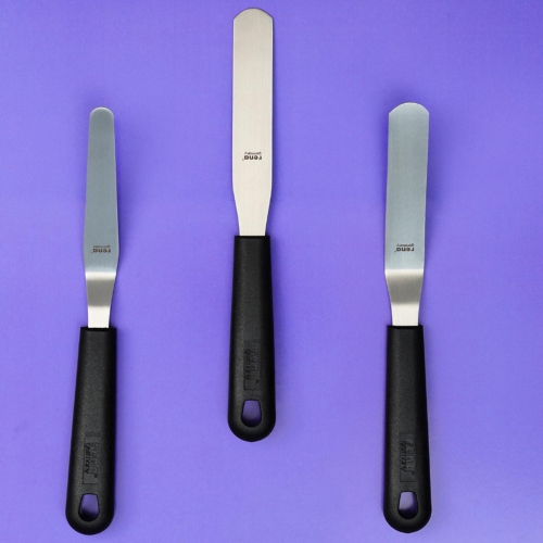 Spatule droite Lot de 3 spatules à glaçage pour gâteau à palette - Couteau à glaçage pour pâtisserie