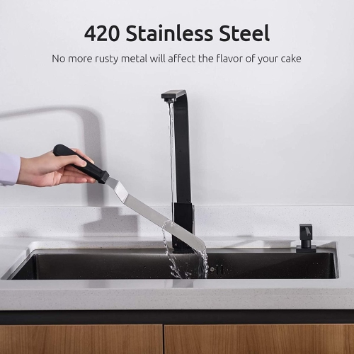 Spatule droite Lot de 3 spatules à glaçage pour gâteau à palette - Couteau à glaçage pour pâtisserie