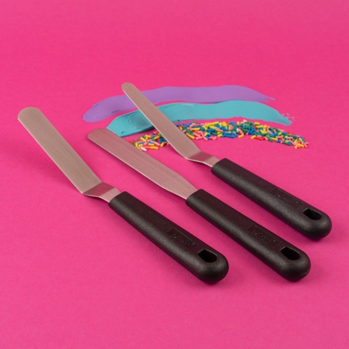 Spatule droite Lot de 3 spatules à glaçage pour gâteau à palette - Couteau à glaçage pour pâtisserie
