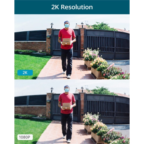 Wireless Doorbell Camera, AOSU Battery-Powered Video Doorbell with Chime