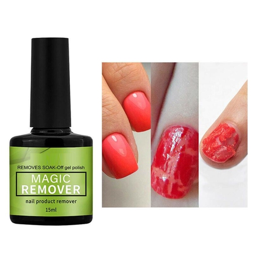 Gel Nail Polish Remover 15ml,Easily & Quickly Remove Soak Off Gel Polish, Doesn't Hurt Nails, for UV Plastic Nails, Acrylic Nails, Natural Nails