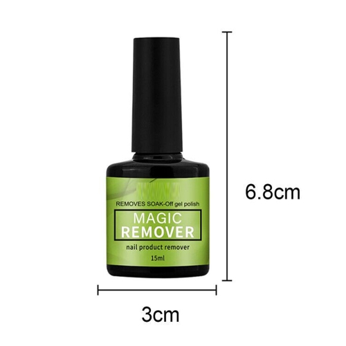 Gel Nail Polish Remover 15ml,Easily & Quickly Remove Soak Off Gel Polish, Doesn't Hurt Nails, for UV Plastic Nails, Acrylic Nails, Natural Nails