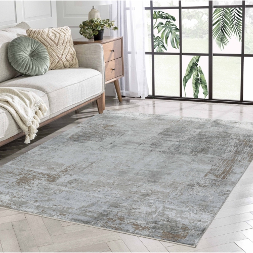 Rug Branch Abstract Modern Storm Beige Brown Indoor Area Rug