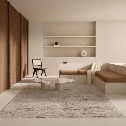 Rug Branch Modern Abstract Scandinavian Beige Brown Indoor Area Rug