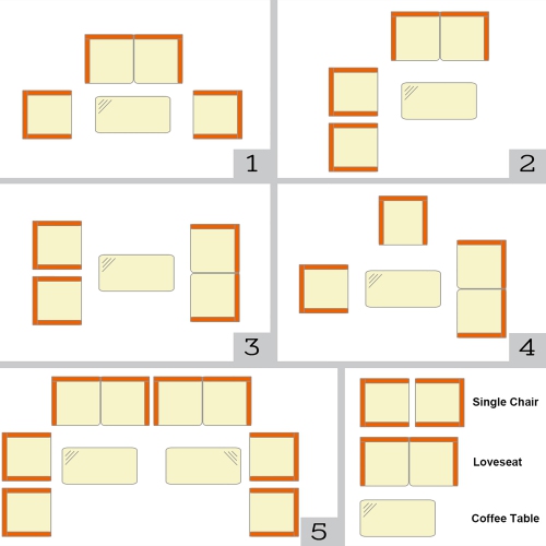 Ensemble de meubles de jardin en rotin 8 pièces de Costway, canapé rembourré, table basse