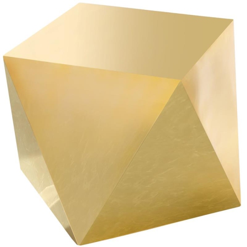MERIDIAN FURNITURE  Gemma Stainless Steel Contemporary End Table In In Gold