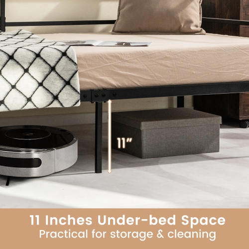 Costway Twin Daybed Sofa Bed Frame Metal Platform with Headboard for Guest Living Room