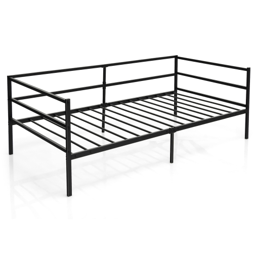 Costway Twin Daybed Sofa Bed Frame Metal Platform with Headboard for Guest Living Room