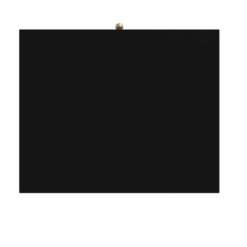 Alpine Furniture Flynn Mid Century Modern Wood 2 Drawer Nightstand in Black