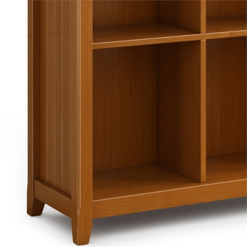 Simpli Home Acadian Wood 9 Cube Bookcase and Unit in Light Golden Brown