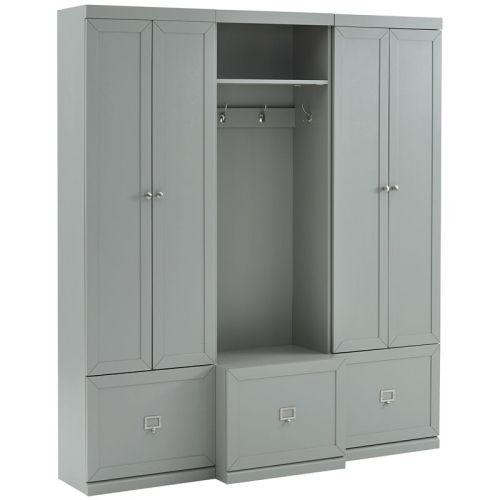 CROSLEY FURNITURE  Harper 3 Piece Modern Wooden Entryway Storage Set In In Gray