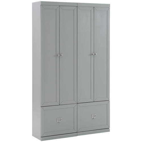 CROSLEY FURNITURE  Harper Modern Wooden Pantry Closet In (Set Of 2) In Gray