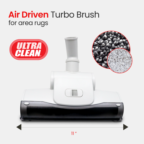 Ultra Clean SC200 Central Vacuum Unit – Made in Canada – Tangential Bypass Motor Up to 7,500 sq.ft with Air Turbo Nozzle, Hose & Accessories