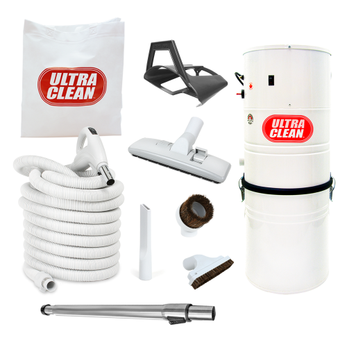 ULTRA CLEAN  Sc100 Heavy Duty Powerful Central Vacuum System – – \w Deluxe Hose And Accessories Combo Kit Ideal for Hardwood, Bare Floor And Rug