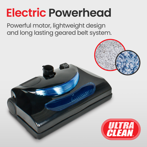 Ultra Clean SC100 Heavy Duty Powerful Central Vacuum System – Made in Canada – with Deluxe Electric Hose, Powerhead and Accessory Package