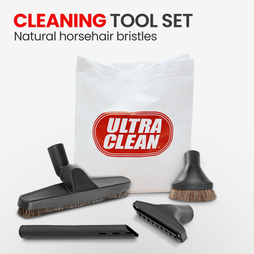 Ultra Clean SC100 Heavy Duty Powerful Central Vacuum System – Made in Canada – with Deluxe Electric Hose, Powerhead and Accessory Package