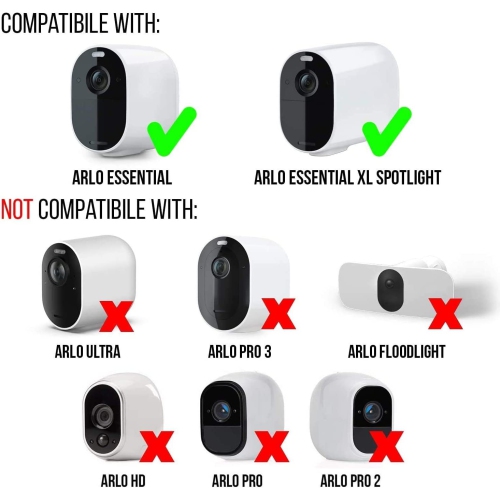 Wasserstein Solar Panel with 13ft Cable for Arlo Essential Spotlight/XL Spotlight Camera Only - Power Your Arlo Camera Continuously