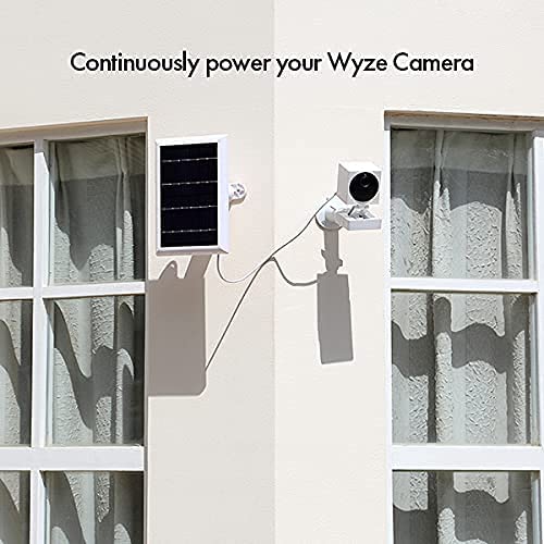 Panneau solaire Wasserstein compatible avec Wyze Cam Outdoor - Alimentez votre caméra de surveillance en continu avec une charge 2 W 5 V (Wyze Cam