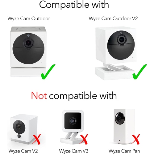 Panneau solaire Wasserstein compatible avec Wyze Cam Outdoor - Alimentez votre caméra de surveillance en continu avec une charge 2 W 5 V (Wyze Cam