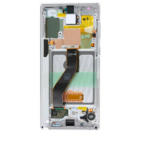 Replacement OLED Assembly With Frame Compatible For Samsung Galaxy Note 10 (Aura White) by ESOURCE PARTS - Refurbished condition - Image 2