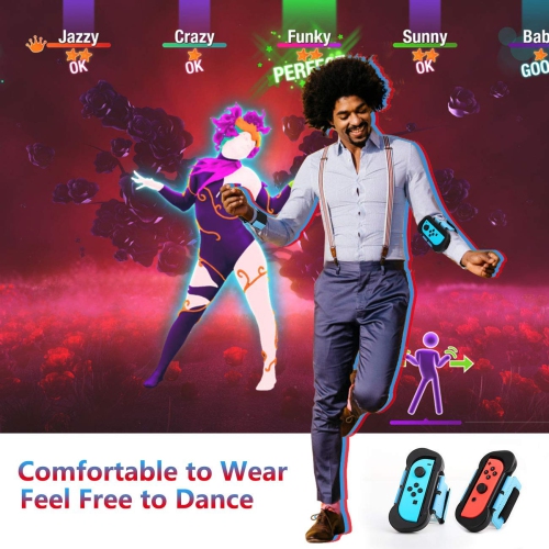 MoKo Wrist Bands for Just Dance 2022 2021 2020, Switch Sports, Switch Zumba Burn It Up, Cardio Boxing Series, Compatible wit