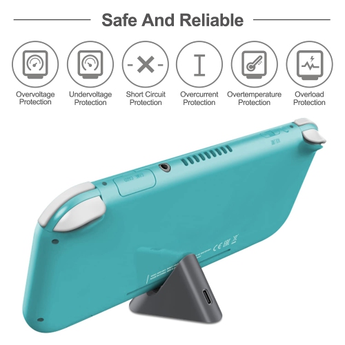 Charging Dock Compatible with Nintendo Switch Lite & Compatible with Nintendo Switch, Compact Charging Stand Station with Ty