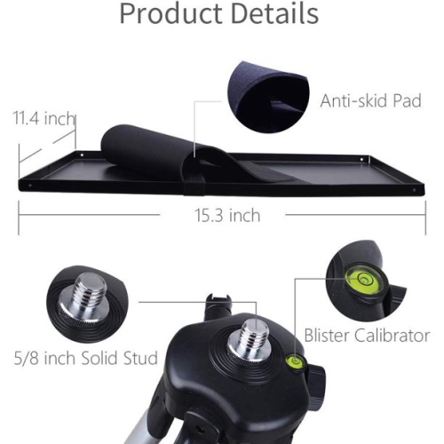 VANKYO Aluminum Tripod Adjustable Projector/Laptop Stand, Multi-Function Stand, Height 17'' to 46'' for Laptop with Plate and Carrying Bag - Silver