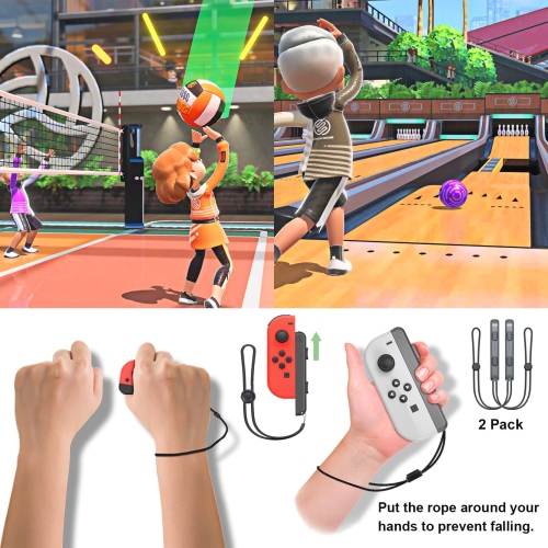 JOUALY Nintendo Switch Accessories Pack, 2022 New 9-in-1 Kit for Nintendo Switch and Switch OLED with Football Leg Strap, Jo