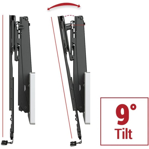 MantelMount MM540 Above Fireplace Pull Down TV Mount - with Patented Heat-Sensor Handles, soundbar Attac