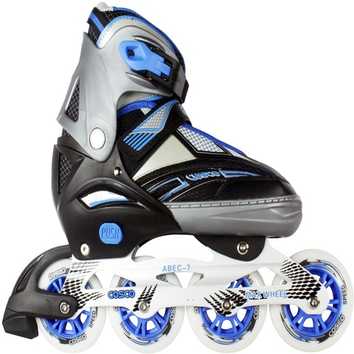 Nouveaux patins à roulettes Bounce pour enfants – Convertit des patins à roulettes en patins à trois roues alignées, patins à roulettes réglables ave