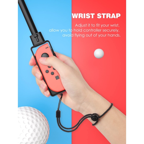 MoKo Golf Clubs Fit with Nintendo Switch Mario Golf: Super Rush Golf/Switch Sports, 2 Pack Hand Grips Game Accessories Fit S