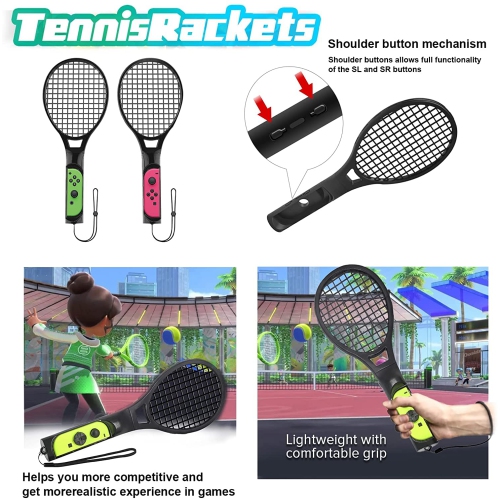 VoSinrly Switch Sports Accessories Bundle, 9 in 1 Family Sport Kit for Switch & Switch OLED: Mario Golf Clubs, Skyward Sword