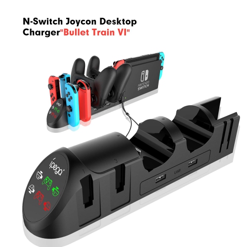 Controller Charger for Nintendo Switch, Charger for 4 Switch Joy-Con Controllers, 2 Switch Pro Controllers, 2 Joy-con Wrist